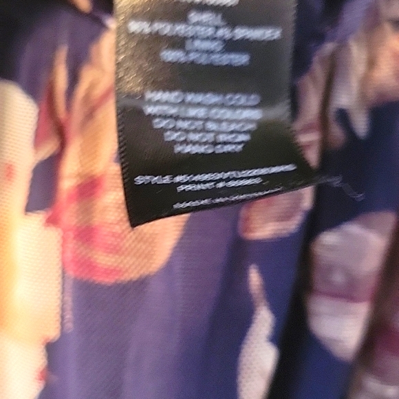 KATE AND LILY BLUE FLORAL MIDI DRESS SZ 12P - Picture 5 of 8